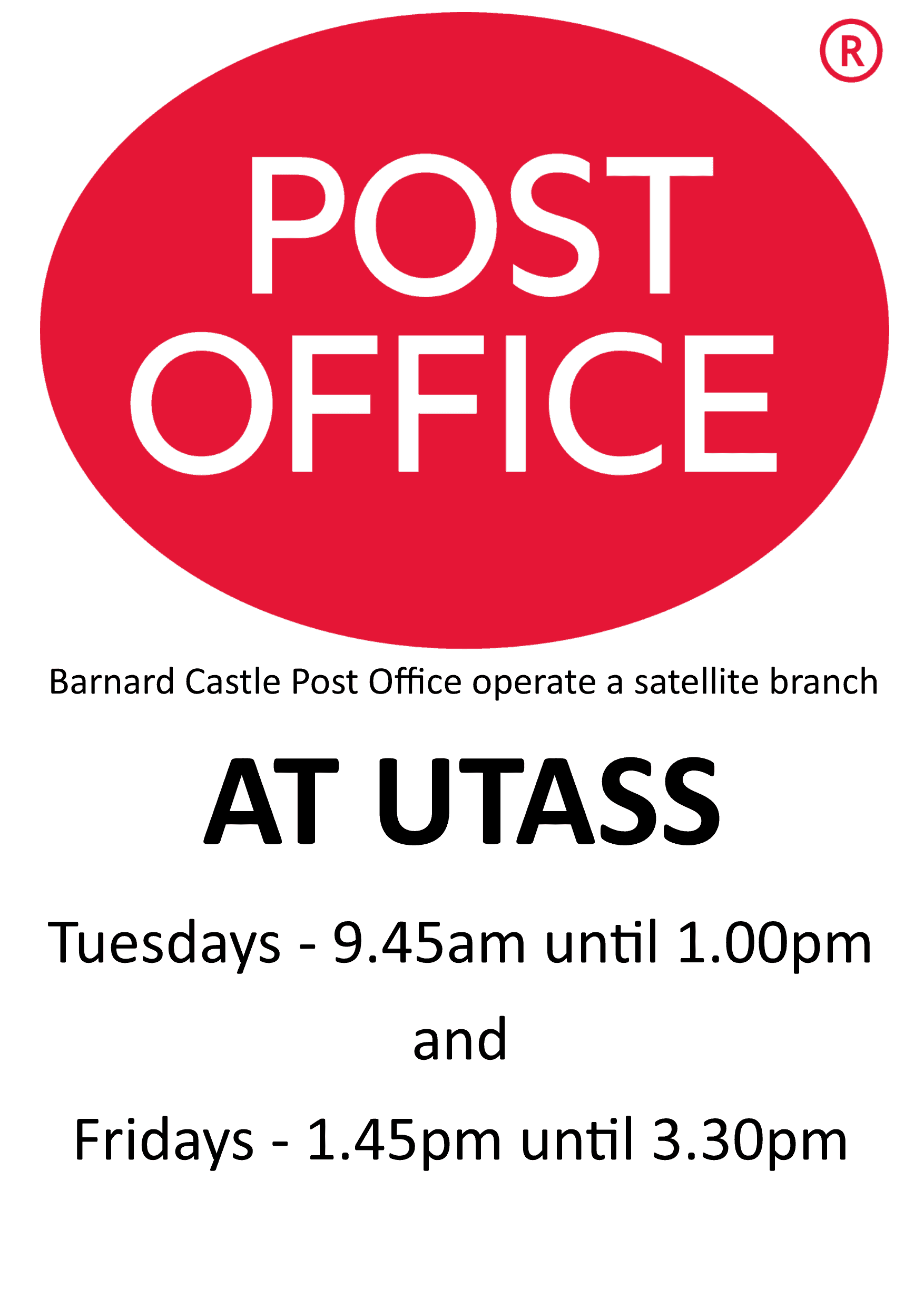 A Board Post Office Poster. UTASS